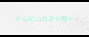 什么触山成语有哪些