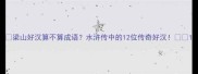 梁山好汉算不算成语水浒传中的12位传奇好汉