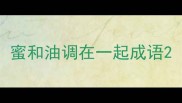 蜜和油调在一起成语