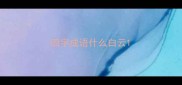 四字成语什么白云