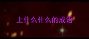 上什么什么的成语