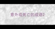 意外或死亡的成语