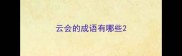 云会的成语有哪些