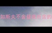 逝者如斯夫不舍昼夜所含的成语