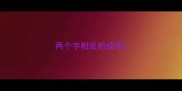 两个字相反的成语