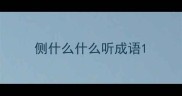 侧什么什么听成语