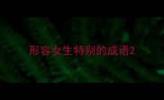 形容女生特别的成语