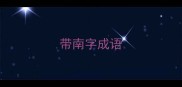 带南字成语