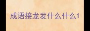 成语接龙发什么什么