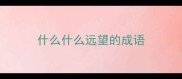 什么什么远望的成语
