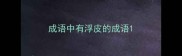 成语中有浮皮的成语
