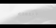 成语接龙火字