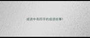 成语中有四字的成语故事