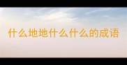 什么地地什么什么的成语