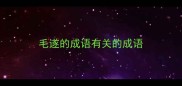 毛遂的成语有关的成语