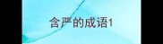 含严的成语