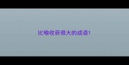 比喻收获很大的成语