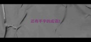 还有手字的成语