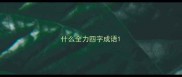 什么全力四字成语