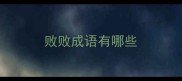 败败成语有哪些