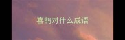 喜鹊对什么成语