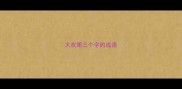 大在第三个字的成语