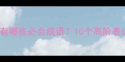 职场成功之中有哪些必会成语10个高阶表达与进阶技巧