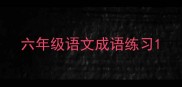六年级语文成语练习