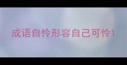 成语自怜形容自己可怜