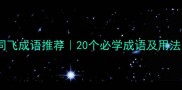 同飞成语推荐20个必学成语及用法