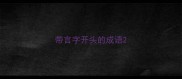 带言字开头的成语