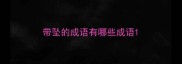 带坠的成语有哪些成语