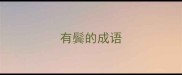 有鬓的成语