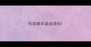 收获颇丰是成语吗