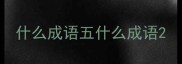 什么成语五什么成语