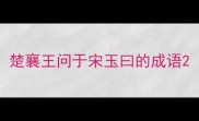 楚襄王问于宋玉曰的成语