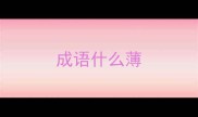 成语什么薄