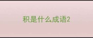 积是什么成语