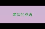 带润的成语