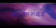 家国情怀的成语