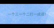 一个三一个二打一成语