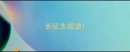 长征太成语
