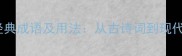 10个关于仇字的经典成语及用法从古诗词到现代语境的深度解读