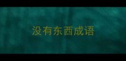 没有东西成语