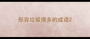 形容垃圾很多的成语