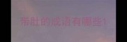 带肚的成语有哪些