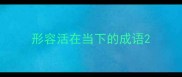 形容活在当下的成语