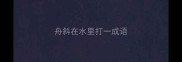 舟斜在水里打一成语