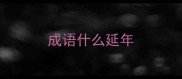 成语什么延年