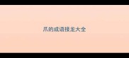 爪的成语接龙大全